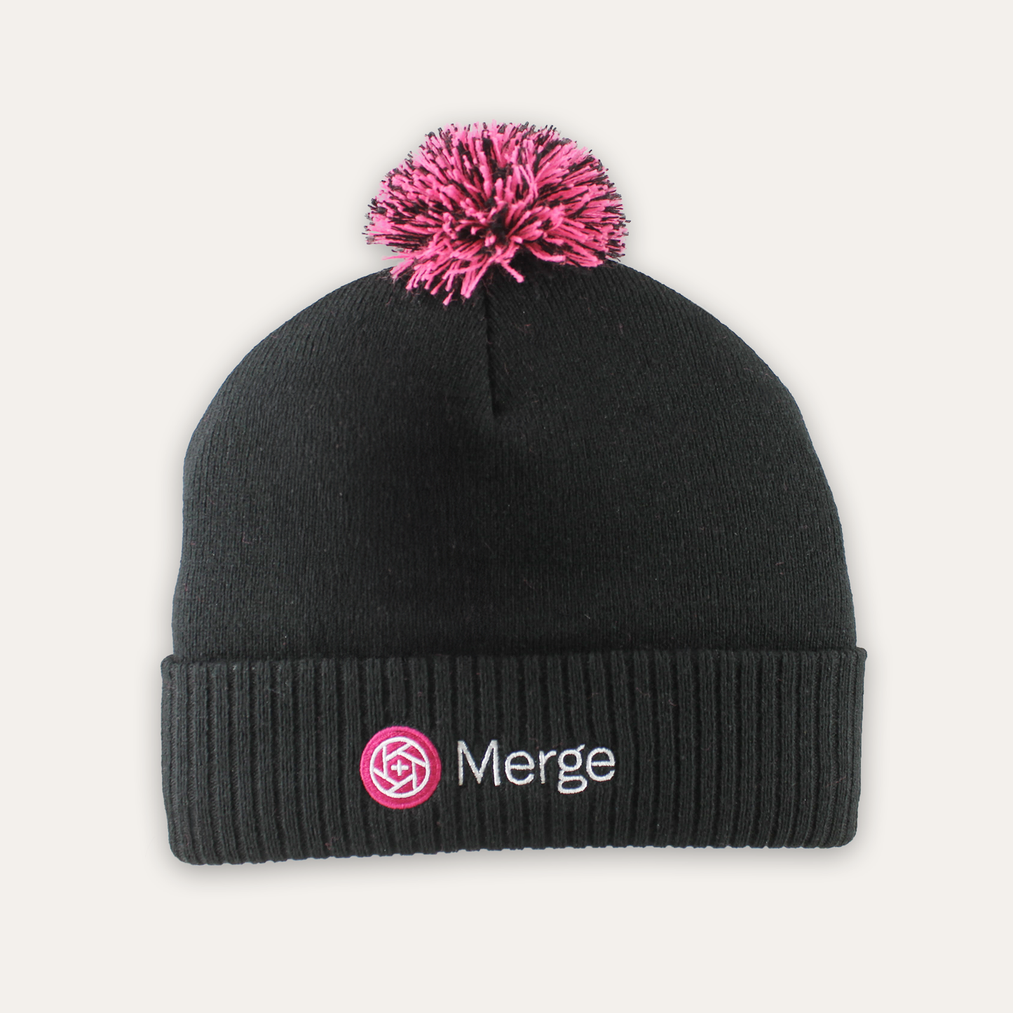 Merge Winter Hat with Pink/Black Pom