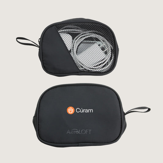 Cúram Jet Black Tech Organizer Mesh Pouch