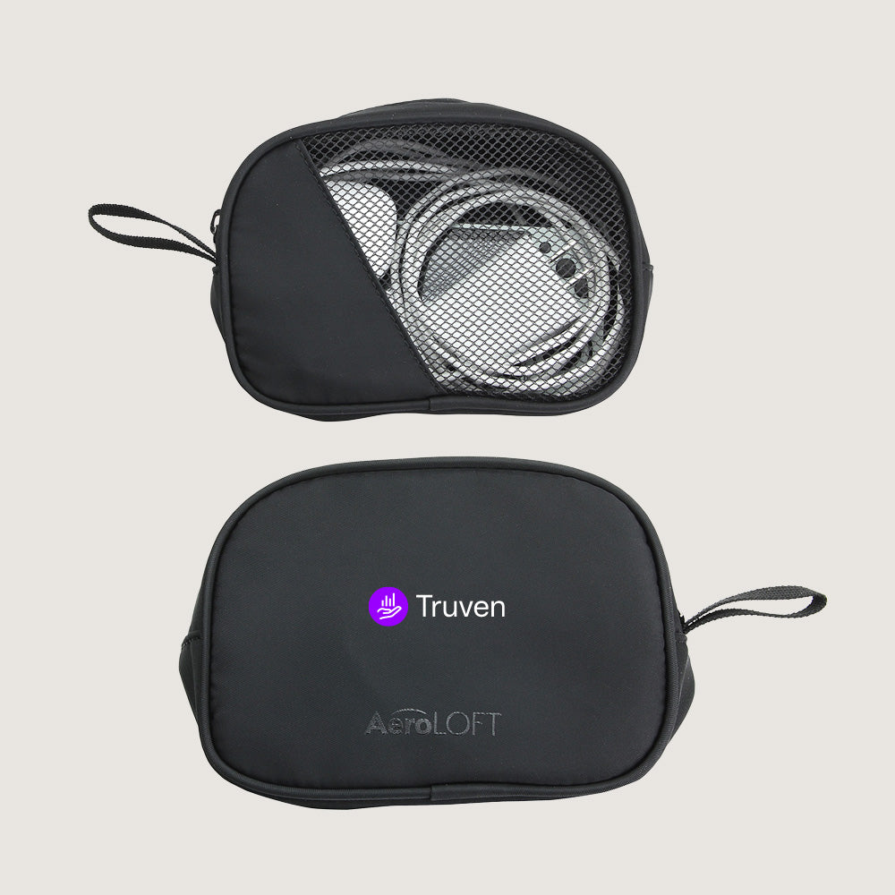 Truven Jet Black Tech Organizer Mesh Pouch