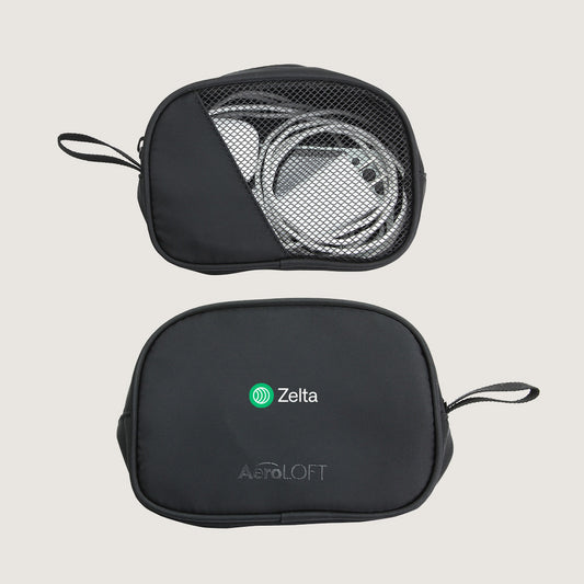 Zelta Jet Black Tech Organizer Mesh Pouch