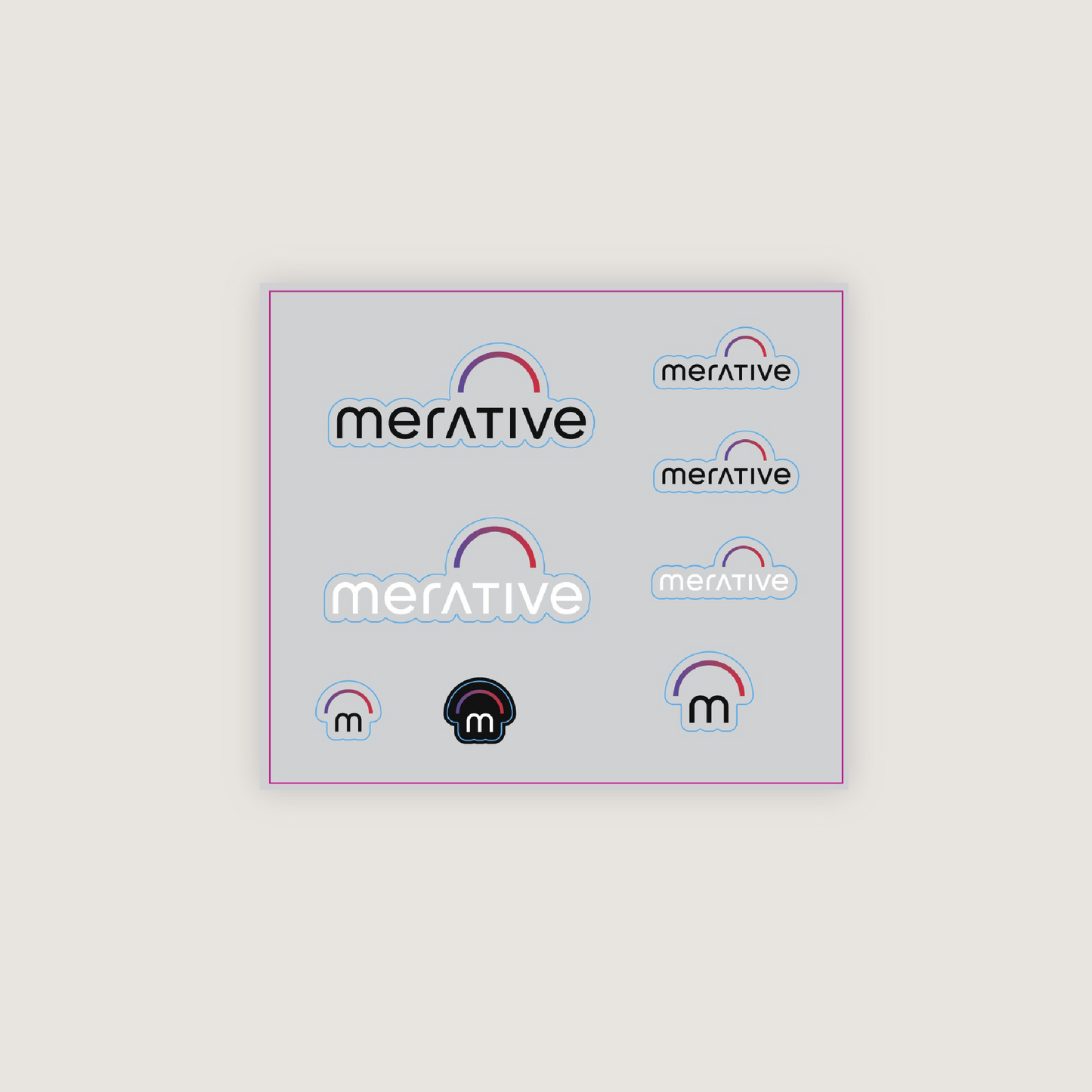 10 pack - Merative Sticker sheet with die cut logos